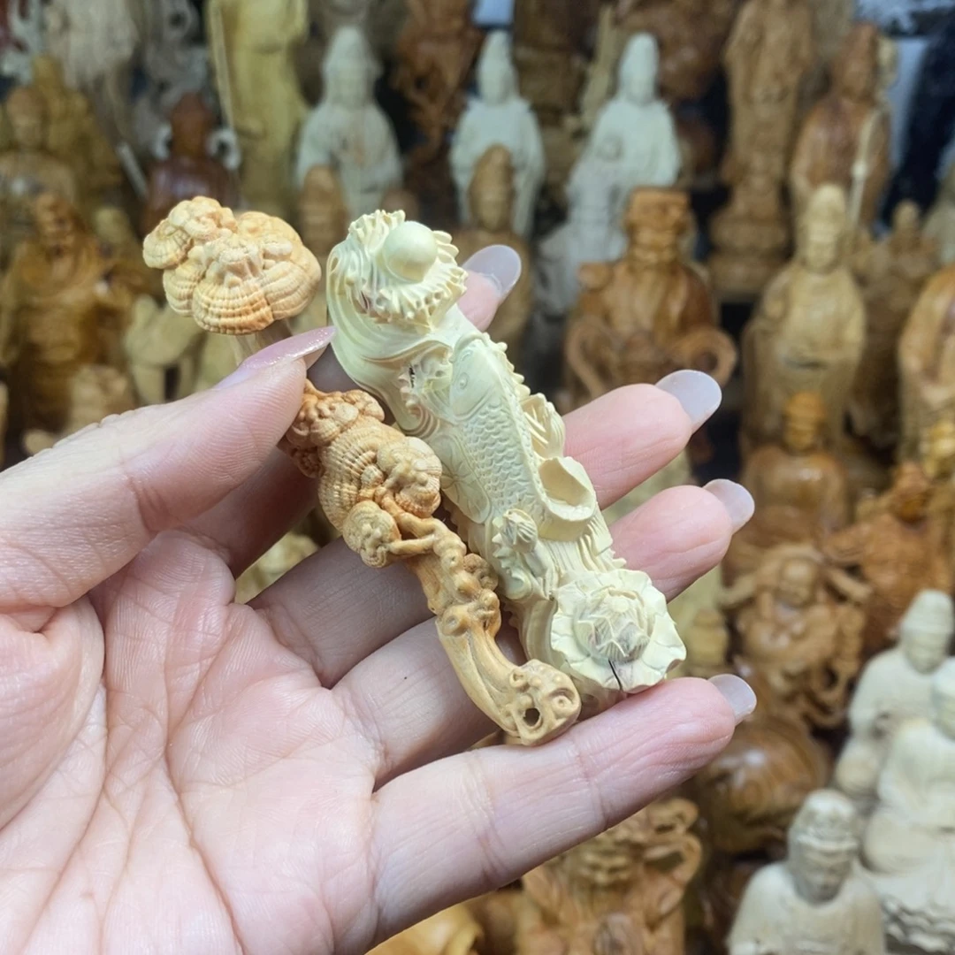 木黄杨如鱼得水如意➕崖柏10灵芝如意