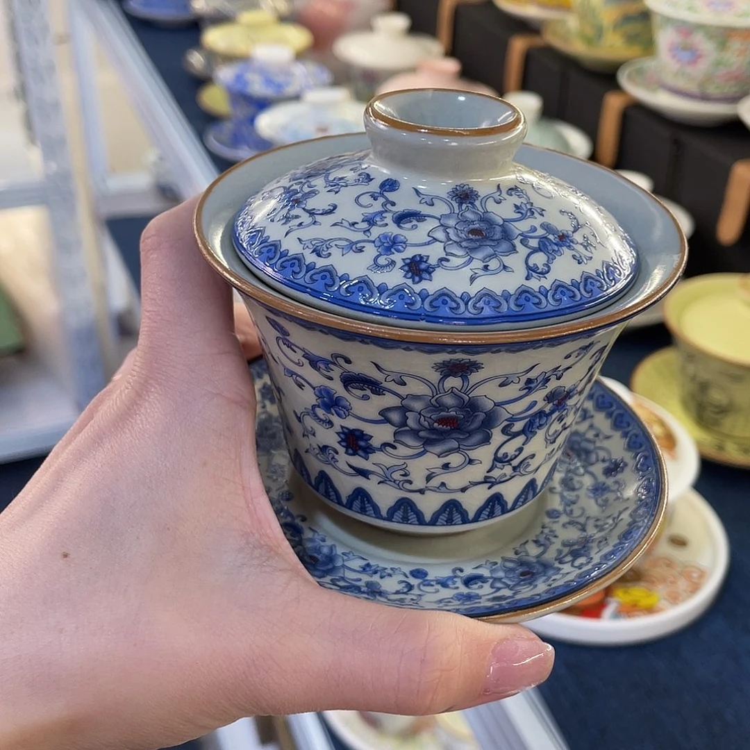 陶景德陶瓷盖碗茶具