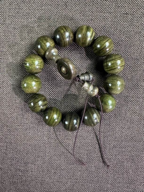 金丝楠阴沉木1.8手串精品水波纹  老师傅精品打磨文玩手串