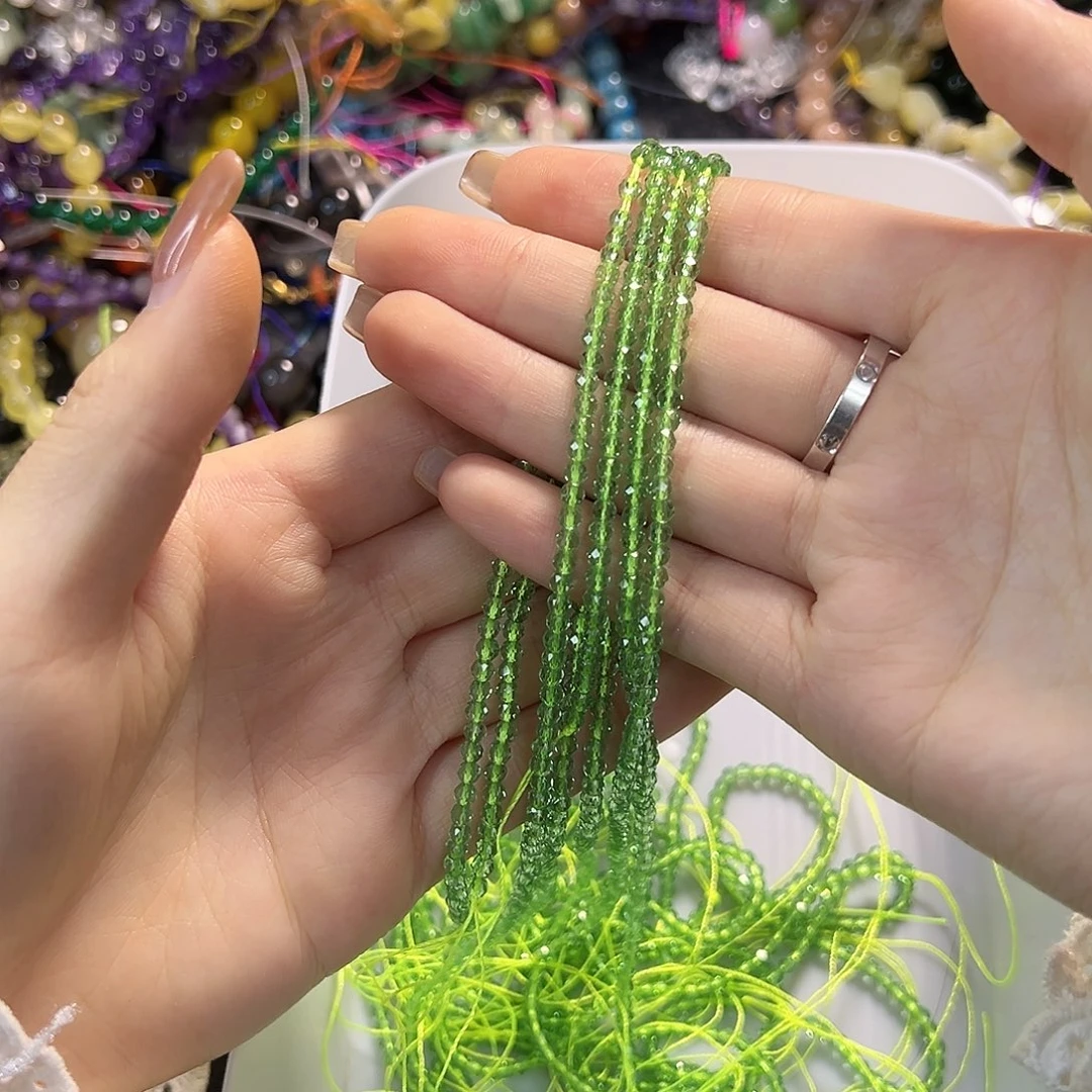 玛瑙/玉髓未镶嵌珠宝半成品绿水卡3两条