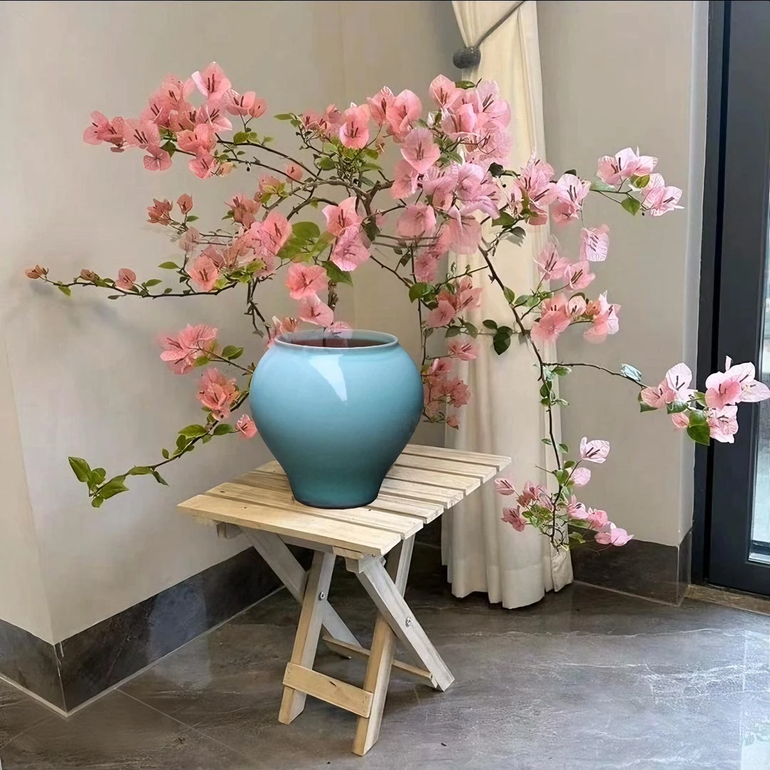 三角梅高端陶瓷创意家居多肉花卉植物大阳台三角梅花盆室内