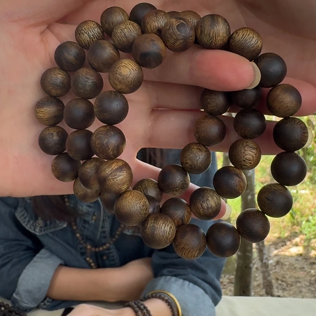 沉香手串绿奇楠沉香单圈约1.2-14多样性发一条