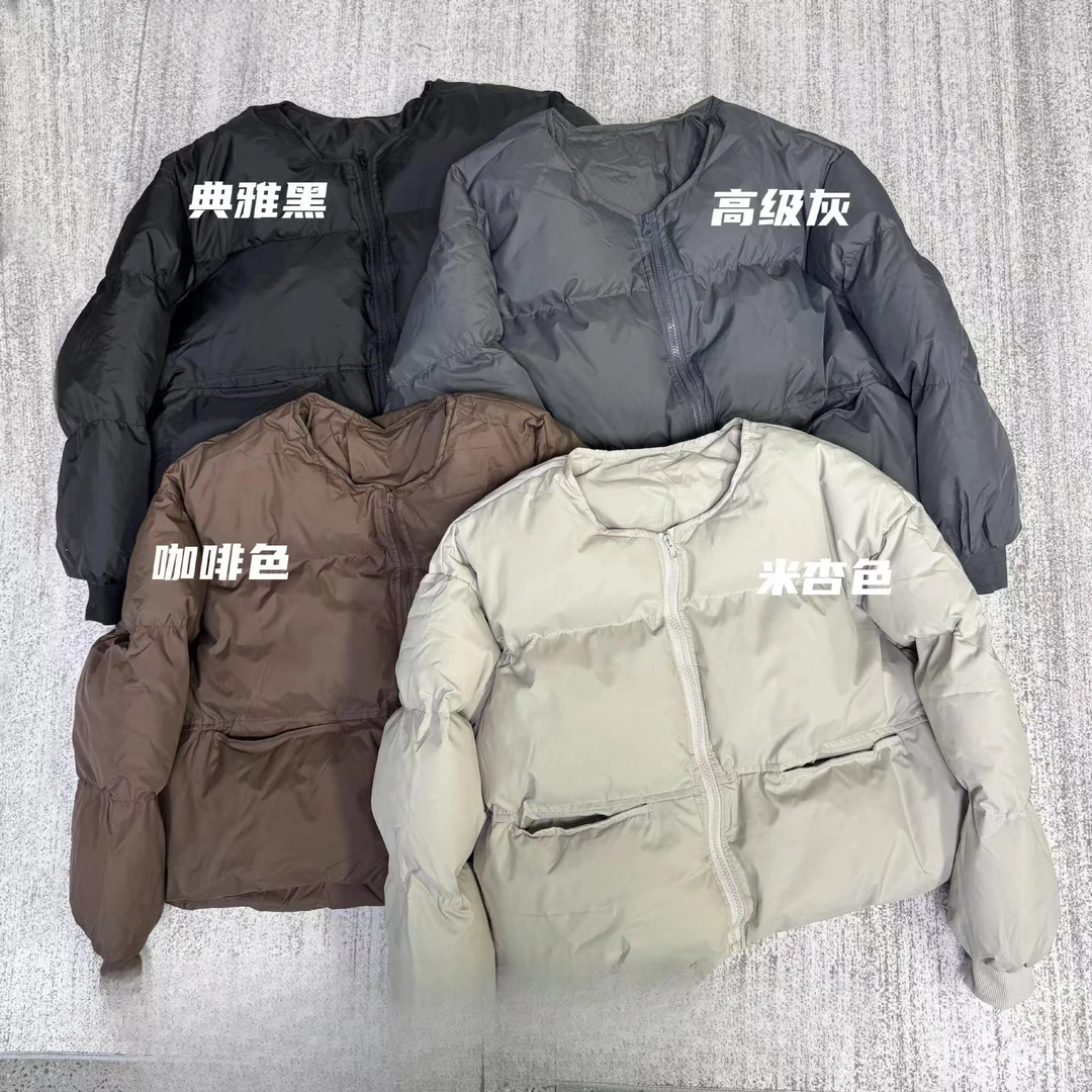 【郭爆爆专属】高蓬松短款棉服冬季新款肯豆风棉衣外套纯色圆领上衣