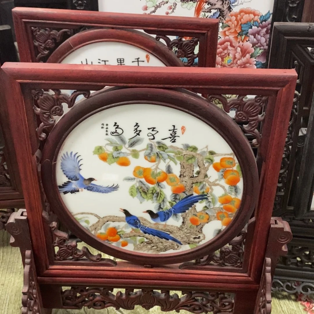 瓷片35*30 景德镇瓷板画柴窑烧制