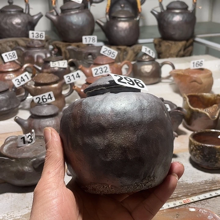 纯手工捏制柴烧茶具