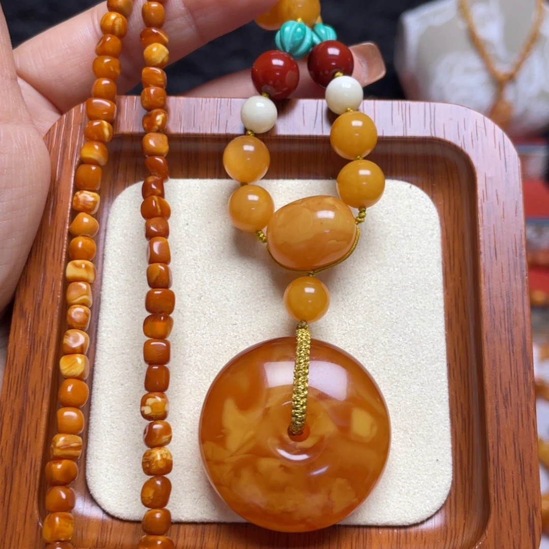 蜜蜡未镶嵌颈饰项链