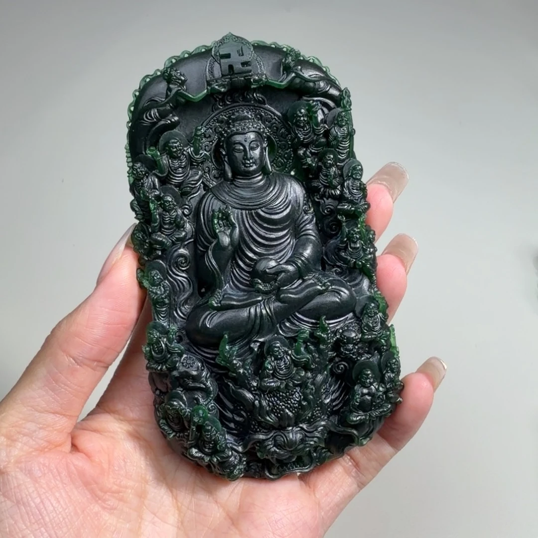 定制翡翠未镶嵌十八罗汉如来佛祖