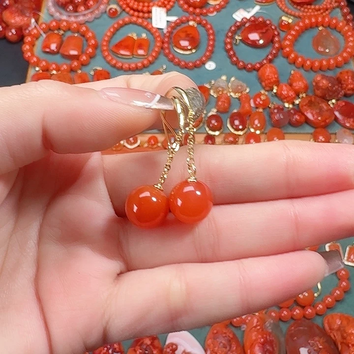 南红玛瑙银S925镶嵌10+高货