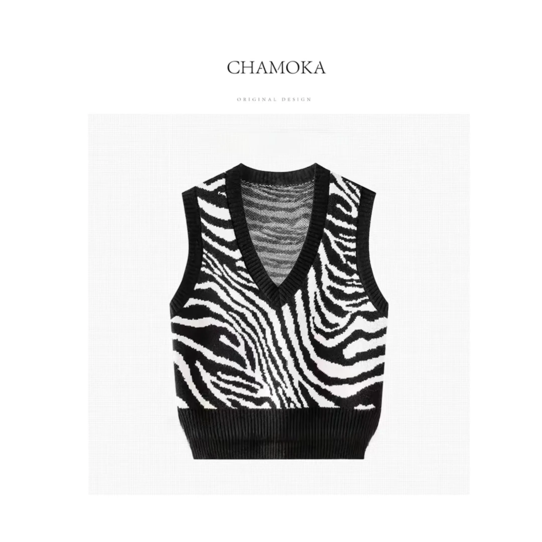 【年末回馈】精致时尚百搭显瘦设计感针织马甲Y004