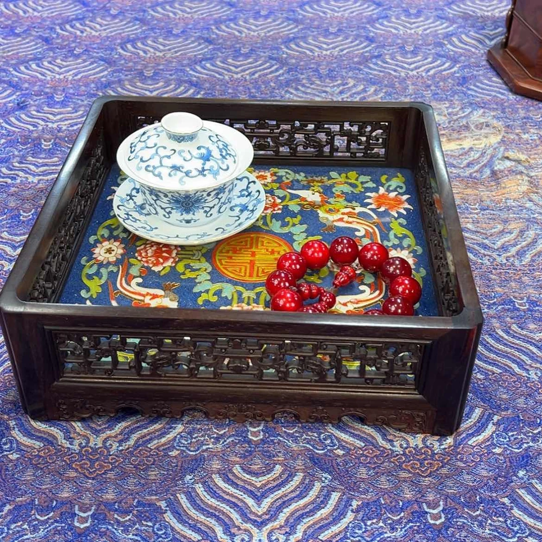 【闪购商品】红酸枝木类成套家具茶盘