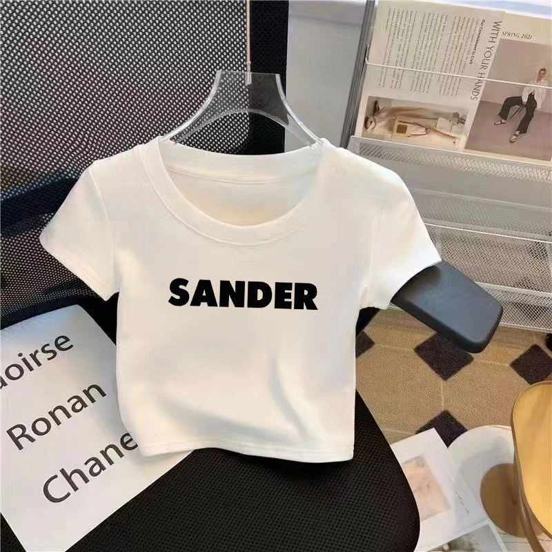 女童装纯棉短袖短款T恤夏季高腰露肚脐时髦洋气内搭儿童百搭上衣