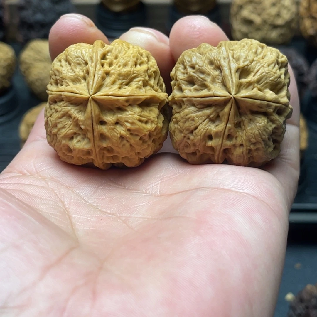 核桃37mm雨花石四棱