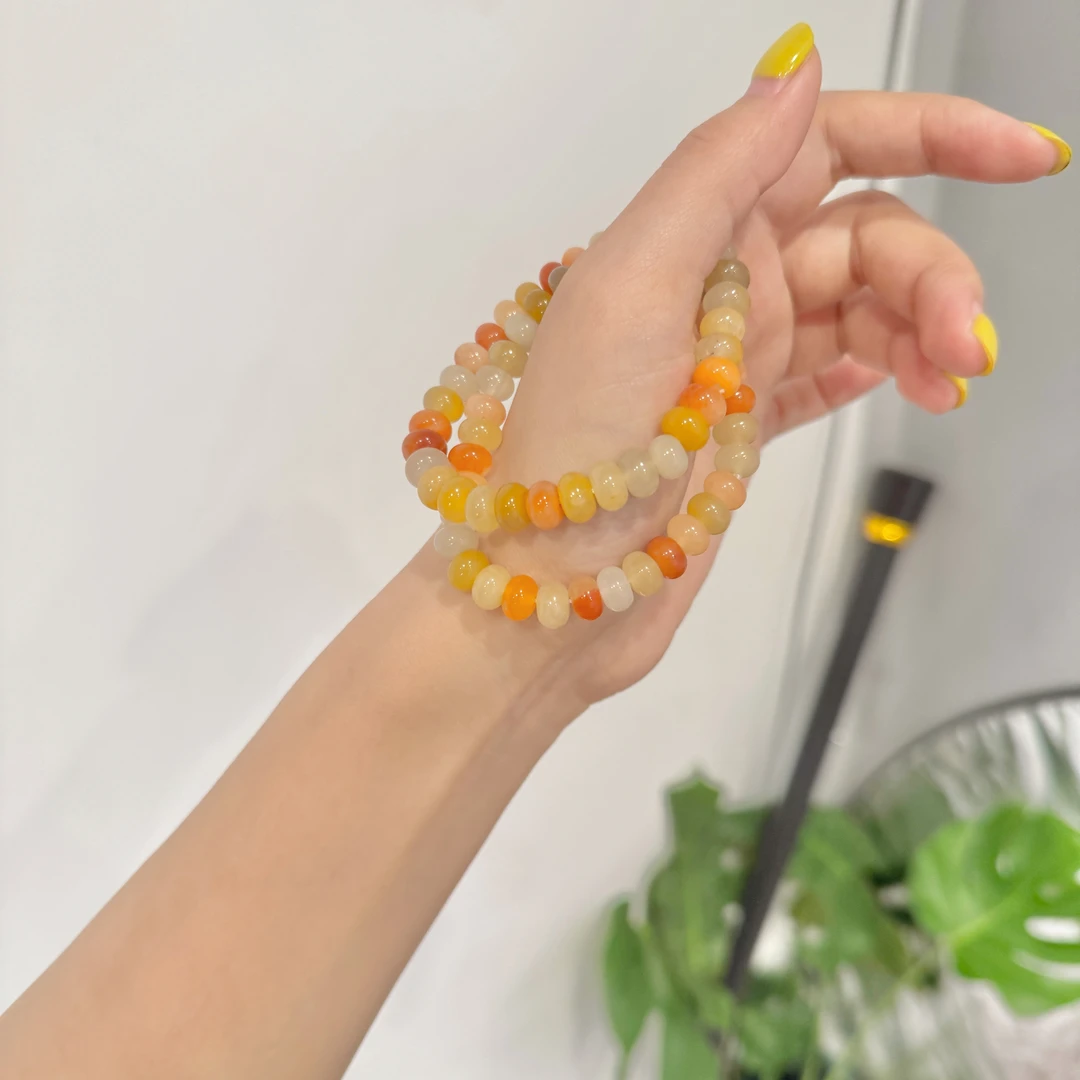黄龙玉玉米粒手链女款算盘珠多样性发货拍一发一