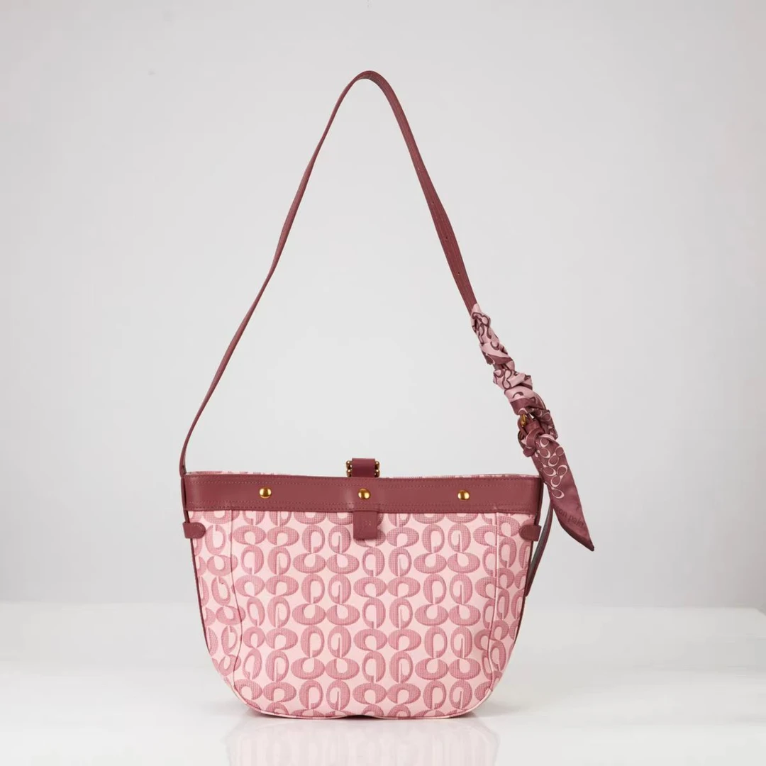 981粉色老花618庆典百搭休闲手提单肩女包