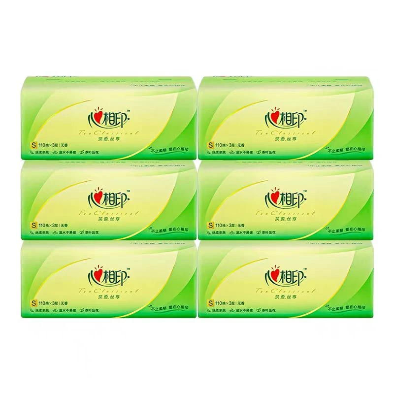 【次日达】心相印茶语丝享抽纸100抽*6包实惠装