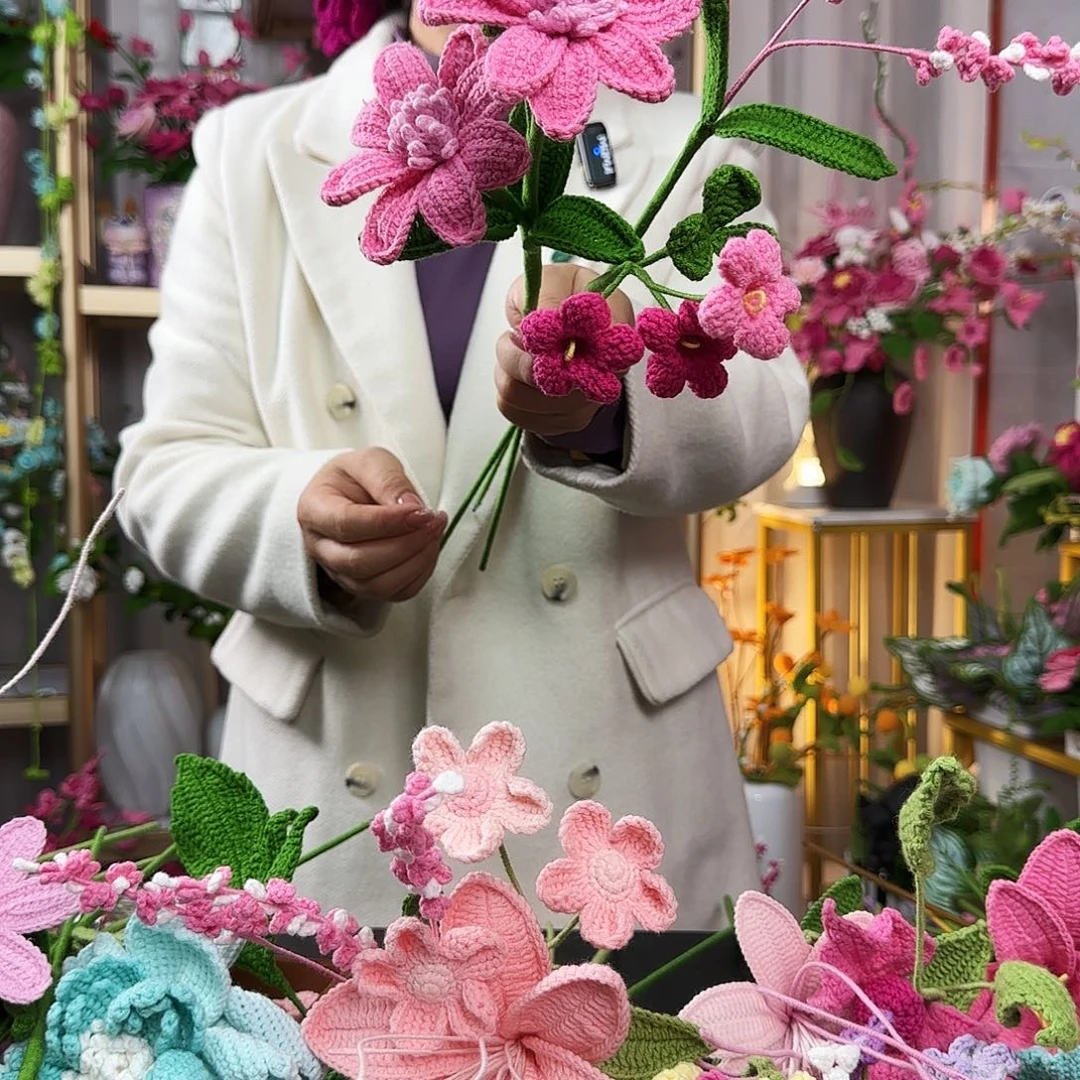 纯手工钩织钩织花束