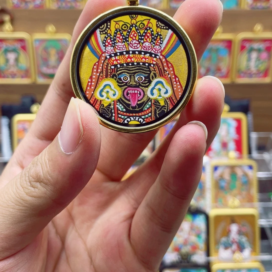 吊坠纯手绘唐卡扎基拉姆福利卡