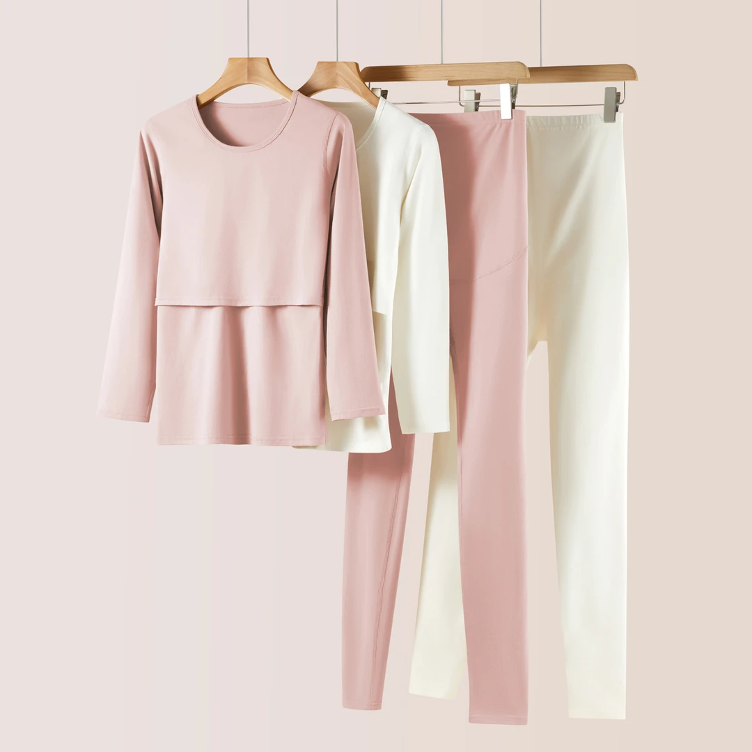孕妇秋衣秋裤套装产后哺乳衣保暖内衣家居月子服喂奶衣打底衫睡衣