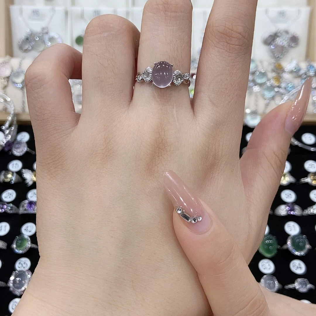 柠***5萤石银S925镶嵌戒指