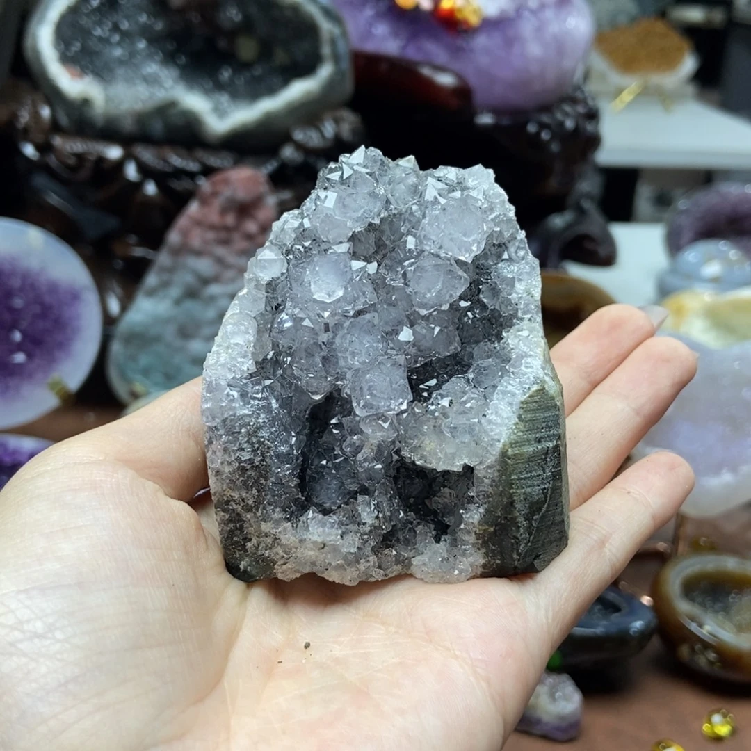 紫晶摆件未镶嵌水晶