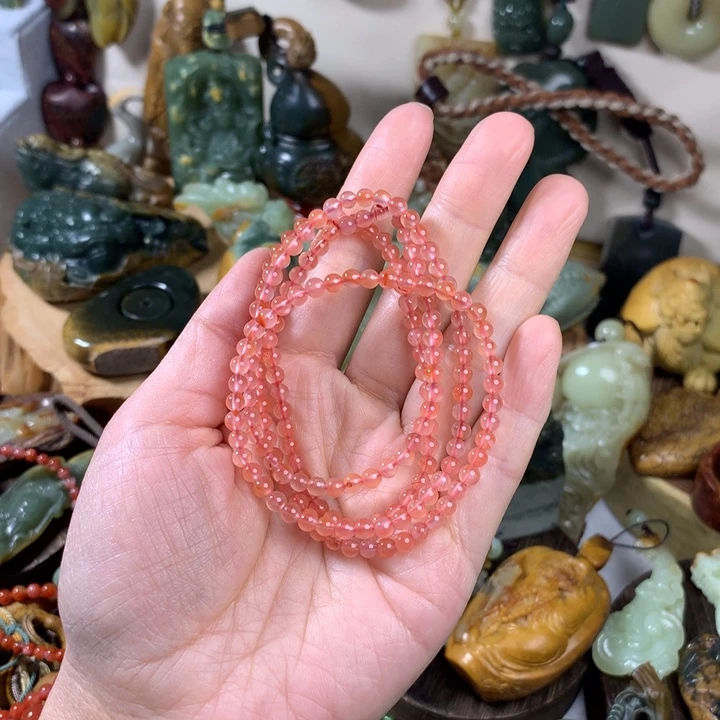 岫岩河磨玉（透闪石质玉）手链未镶嵌纲*