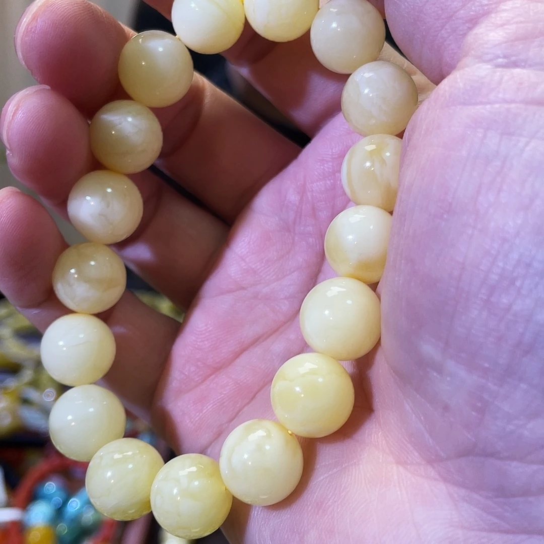 琥珀未镶嵌手链17g