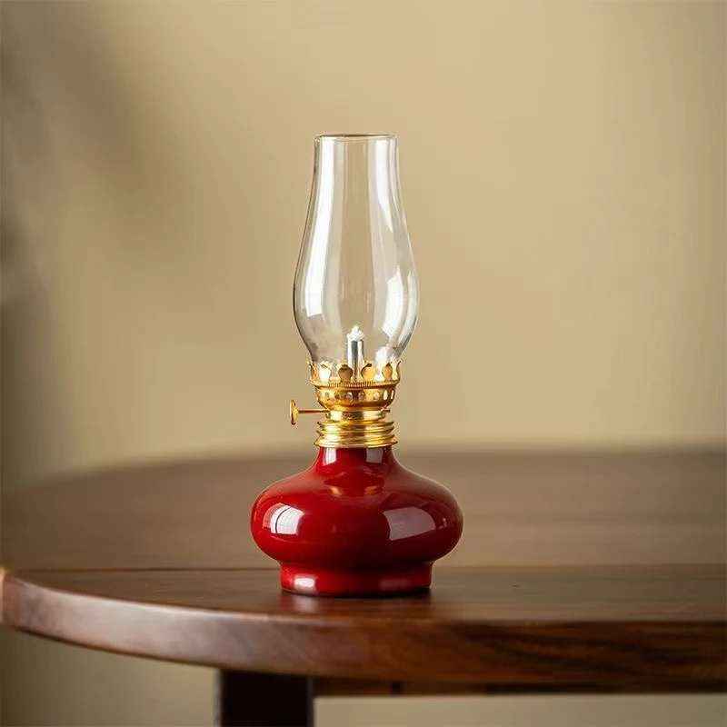 陶瓷霁红酥油灯熏香灯