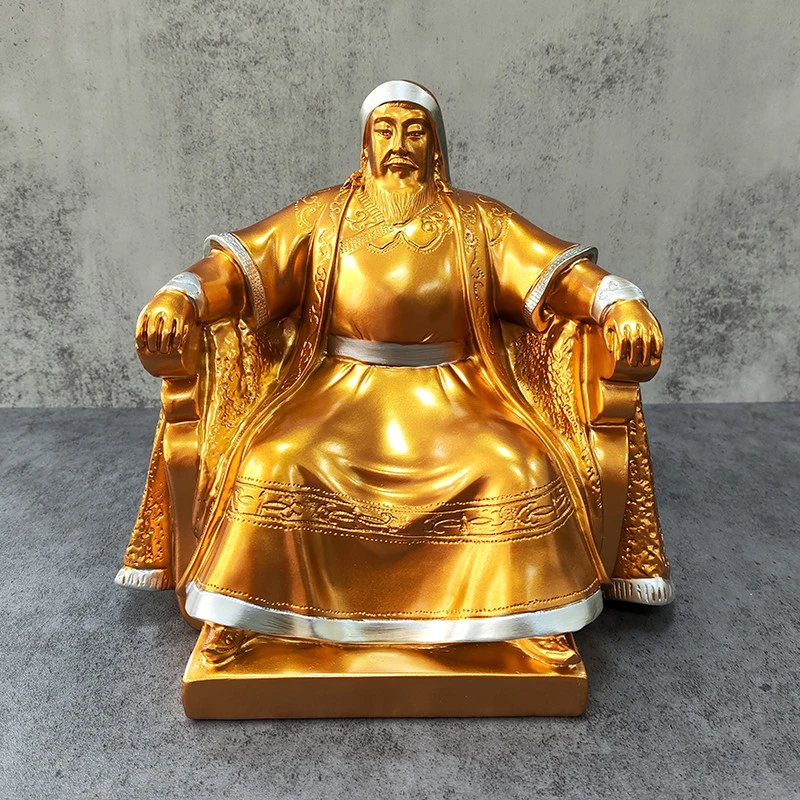 成吉思汗坐像摆件蒙古族摆设内蒙古工艺礼品摆饰蒙古元素装饰品