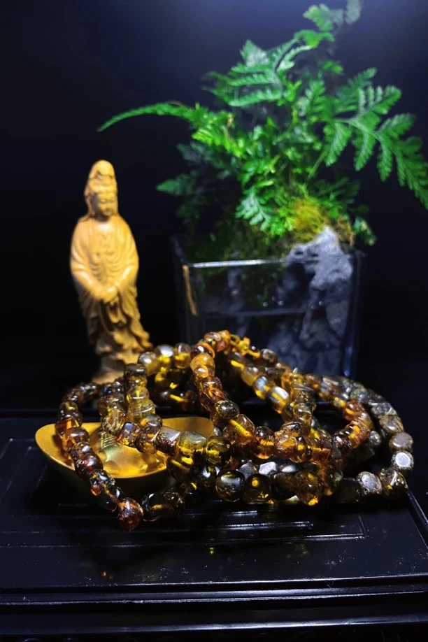 天然琥珀蜜蜡药珀随行手串
