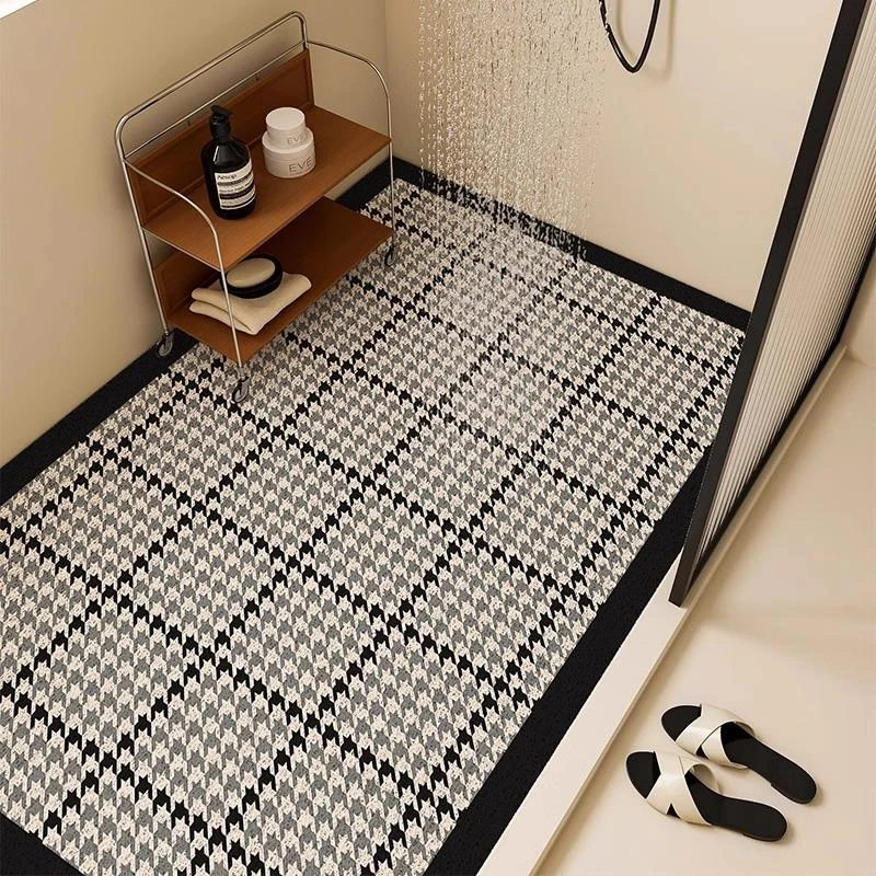 浴室丝圈防滑垫家用卫浴脚垫卫生间淋浴房专用镂空高排水地垫满铺