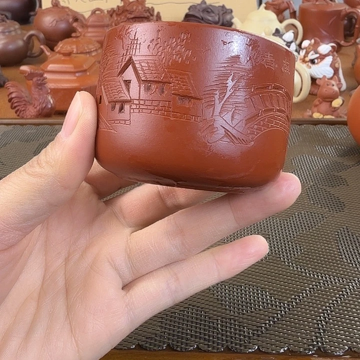 茶宠紫砂江南春主人杯