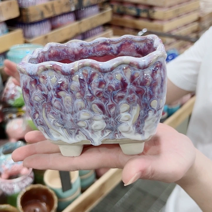 有孔，满10元发货多肉陶瓷花盆