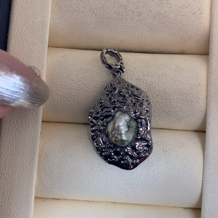 颈饰银S925镶嵌海水珍珠