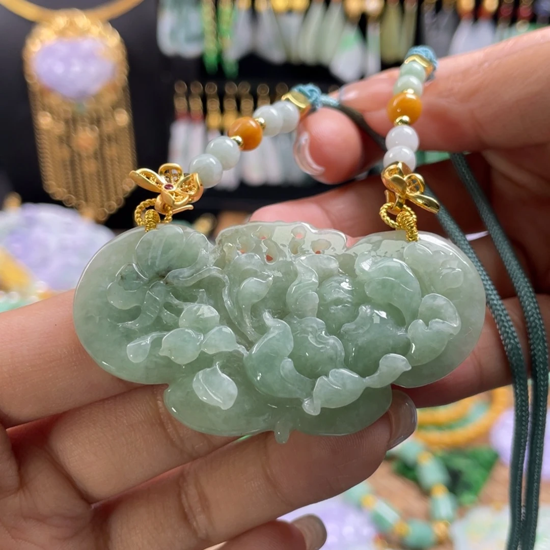 颈饰未镶嵌翡翠代编织