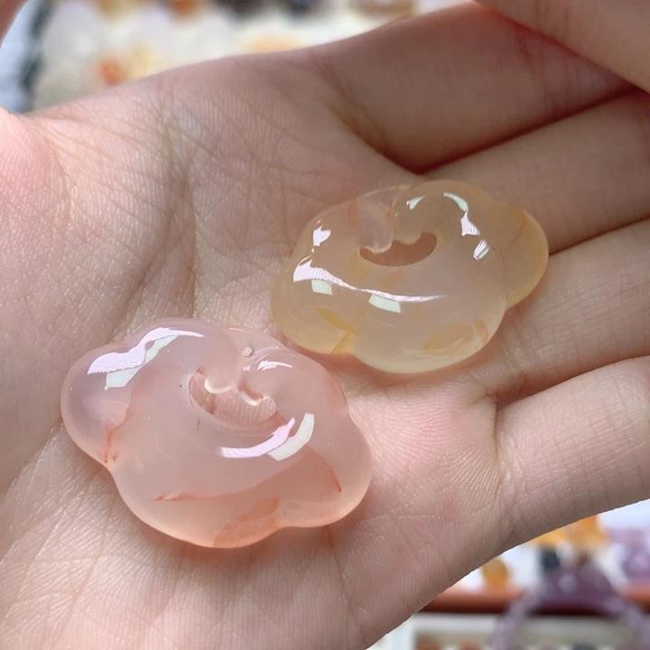 玛瑙/玉髓未镶嵌玛瑙龙纹祥云锁