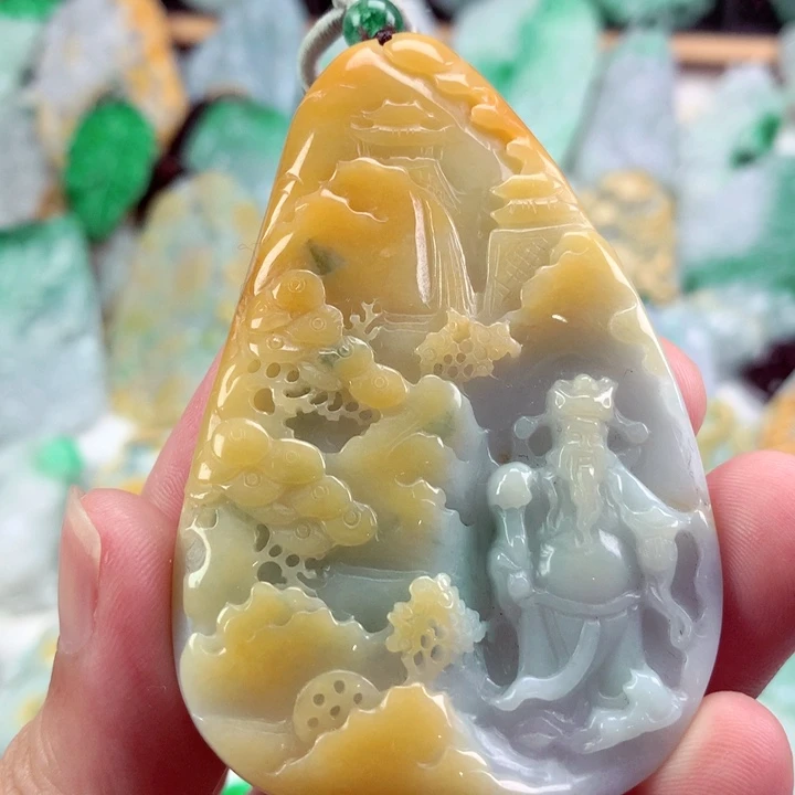 翡翠未镶嵌吊坠(不含链)
