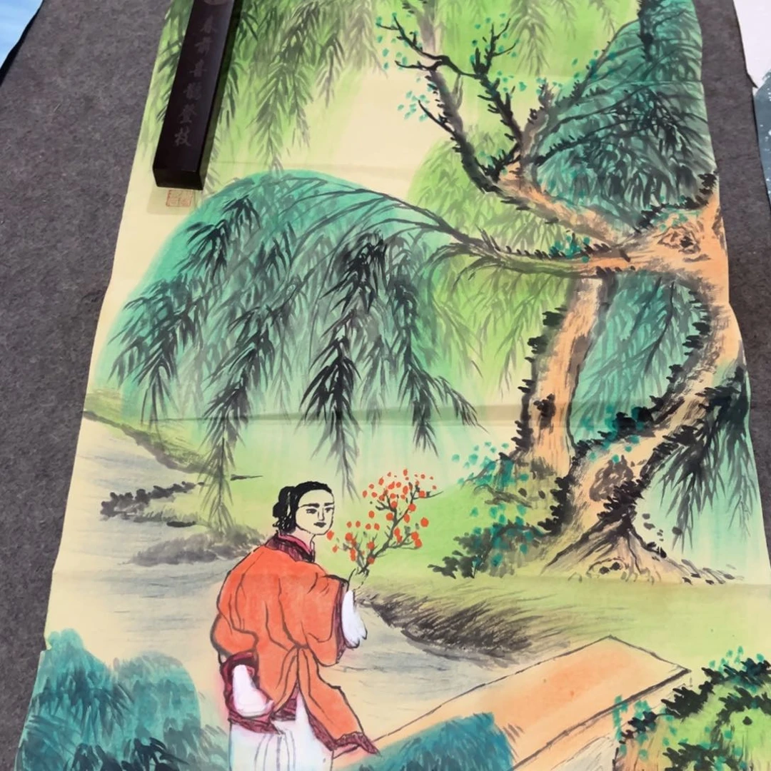 国画书法艺术作品多次绘画