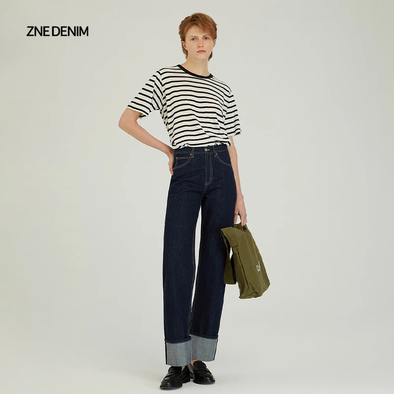 ZNE Jeans复古窄幅赤耳原色直筒牛仔裤1105