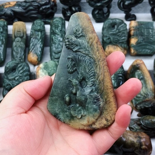 岫岩河磨玉（透闪石质玉）未镶嵌挂件