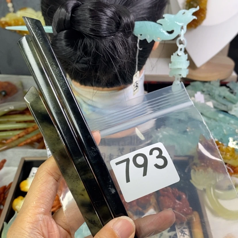 【闪购商品】岫玉发饰未镶嵌含****）
