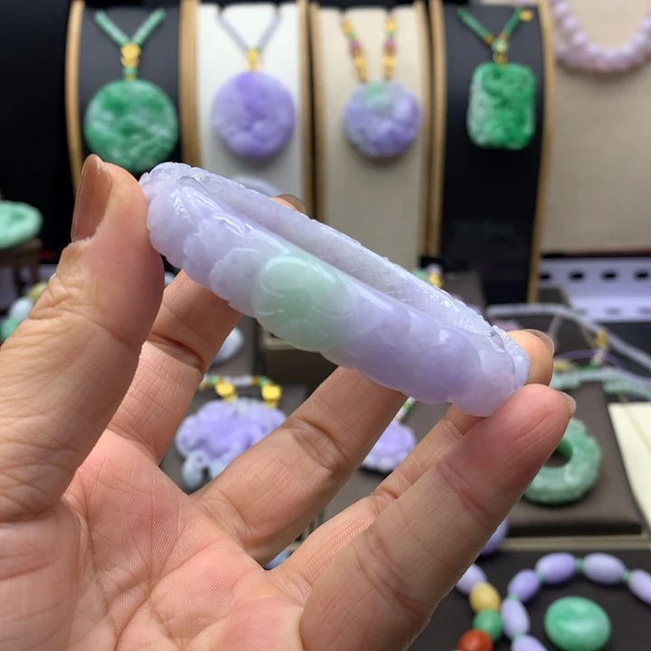 翡翠未镶嵌手链翡翠手镯54.6