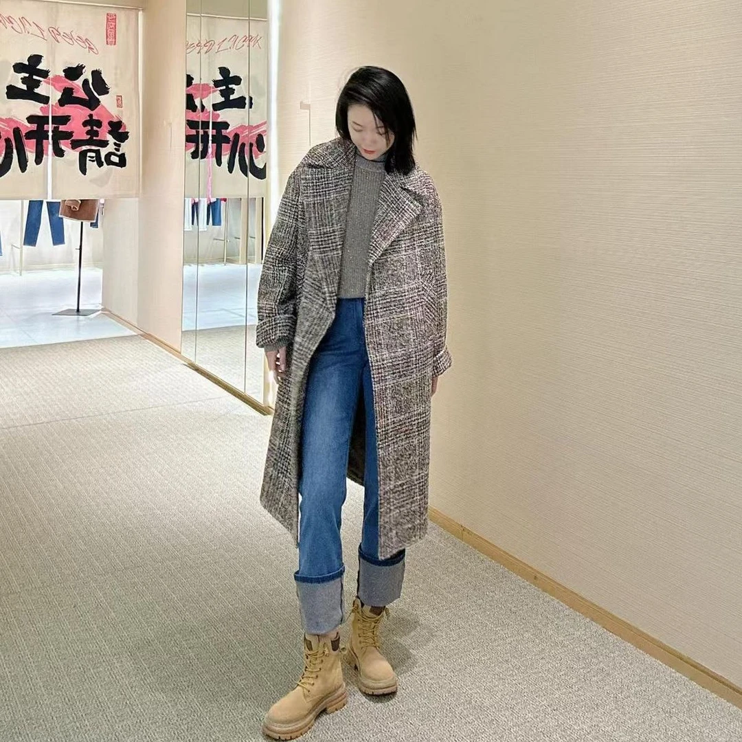 阿家专柜正品保暖腿长显瘦植绒牛仔长裤 5100481-4230322-001
