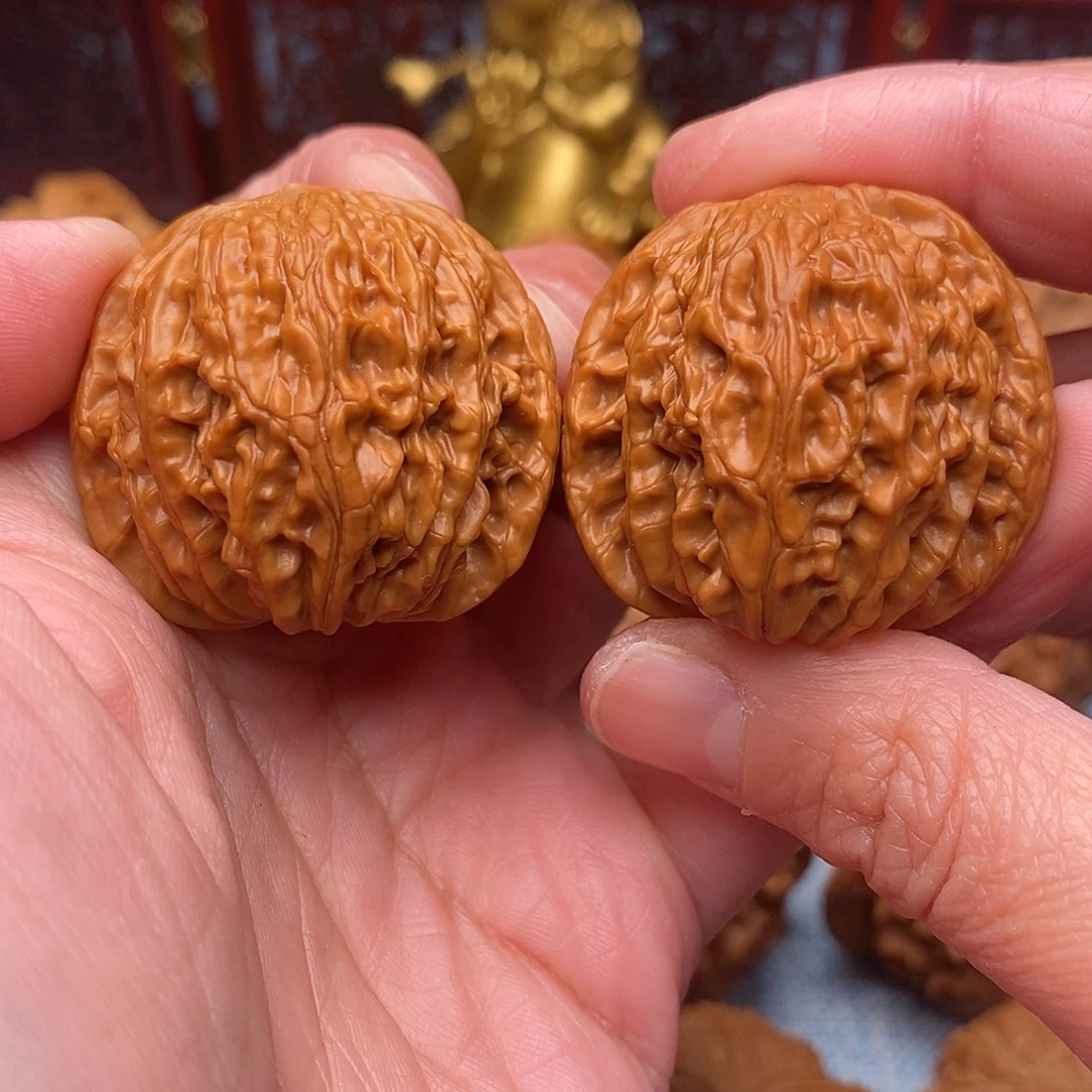 文玩核桃把件全品毕业山地正磨35.9尺