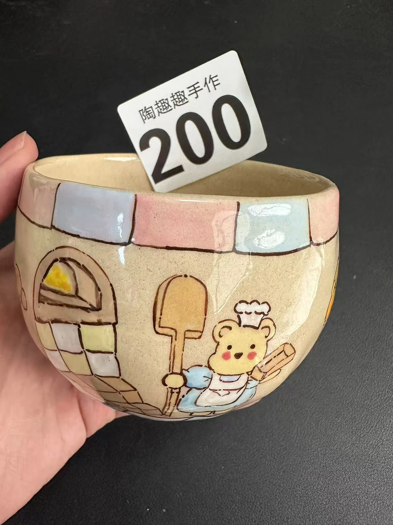 200手工手绘高温釉下彩