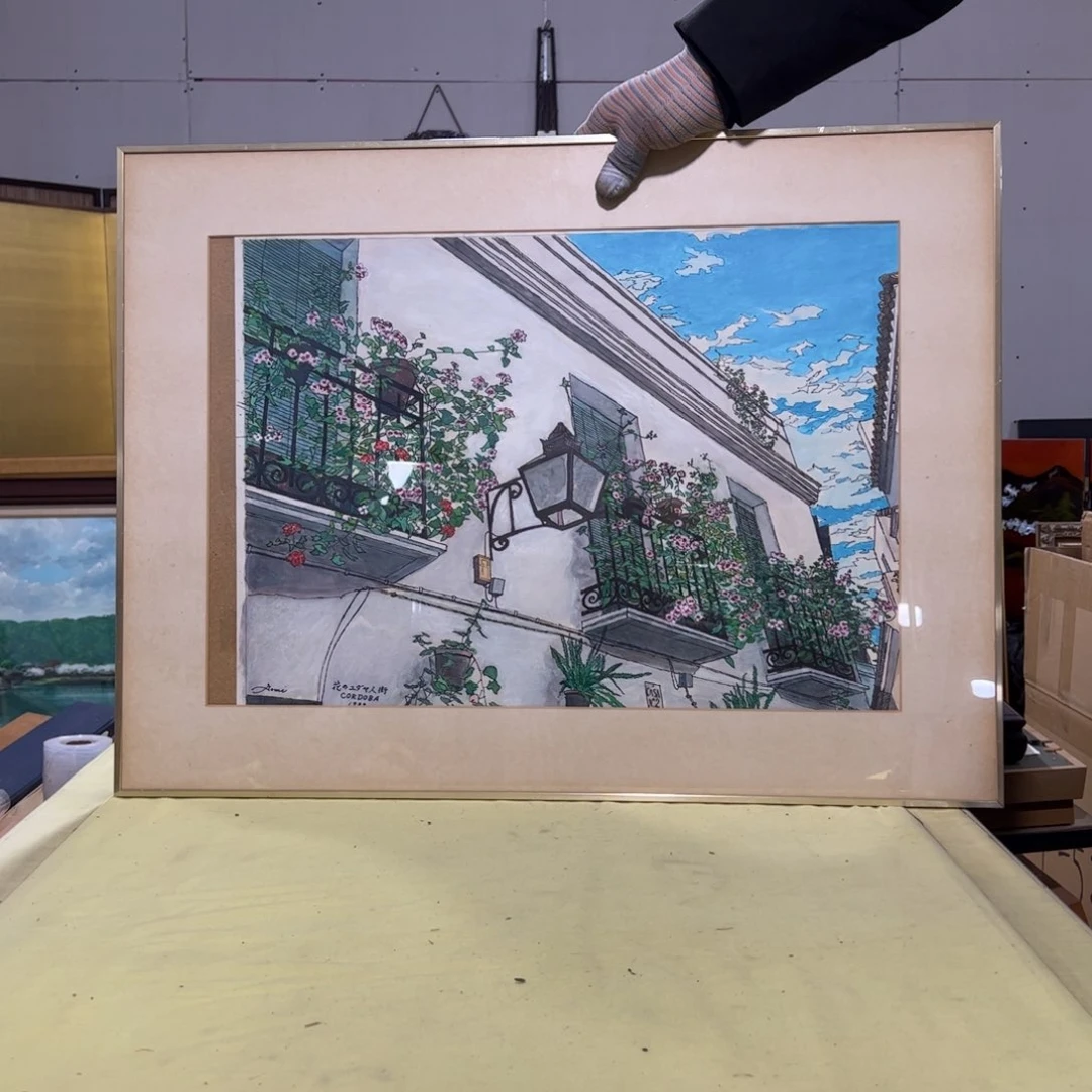 绘画酪屏风框画茶空间设计