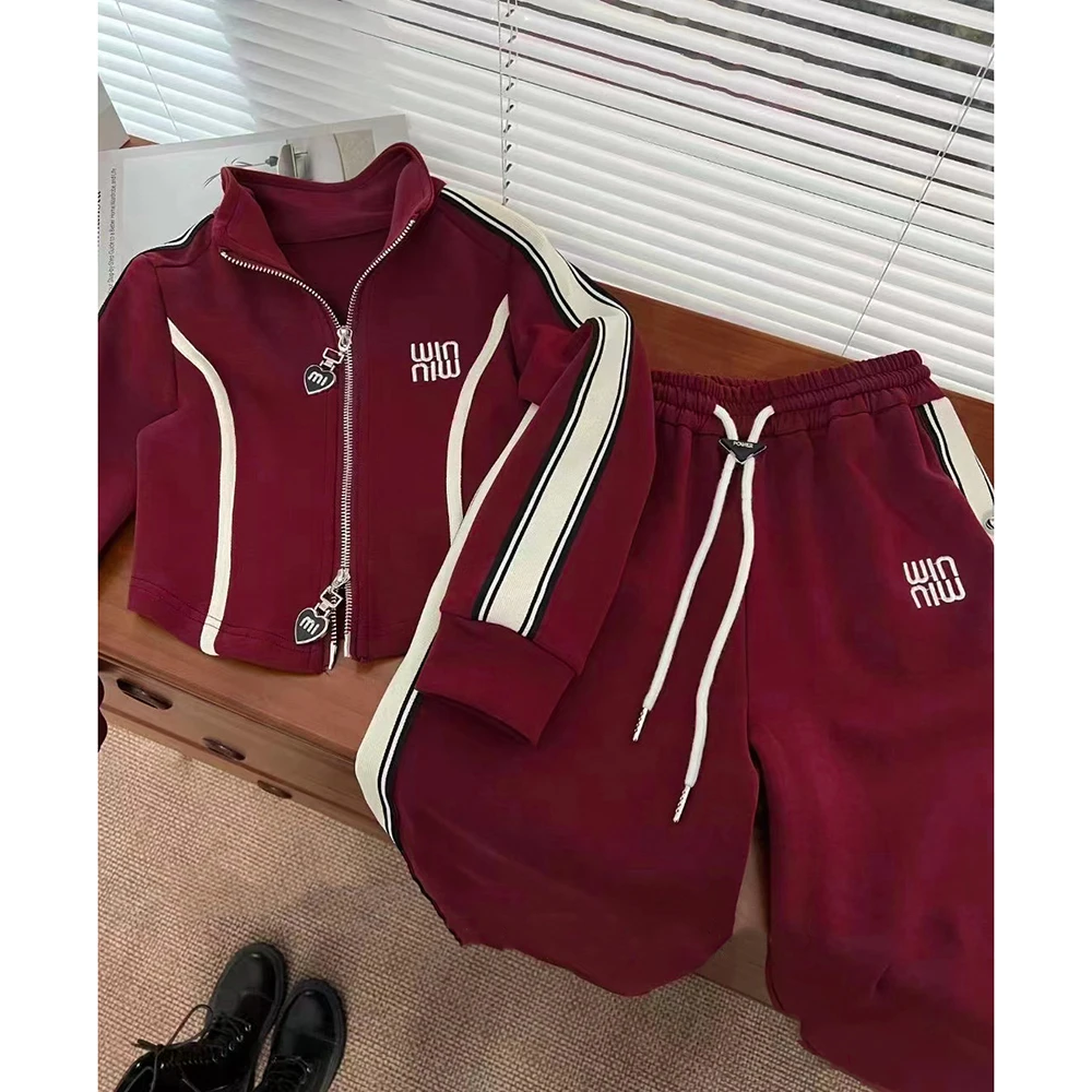 秋季现款女大童长裤套装时尚休闲中大童高级感显瘦zb3557简约童品