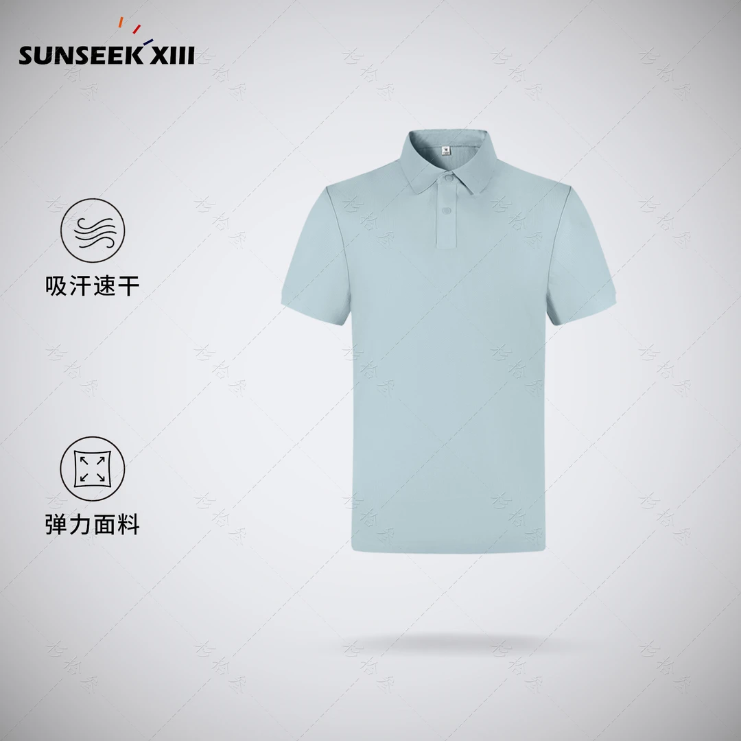拒绝粘腻！夏季男士商务休闲短袖吸汗抑菌高弹透气网孔POLO衫8206