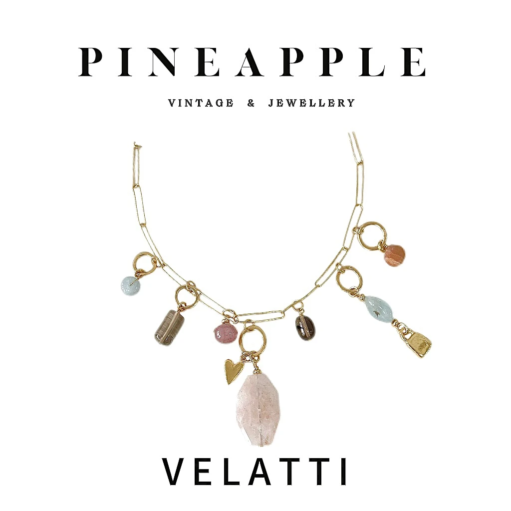 合金项链 菠萝中古Velatti项链LK7797