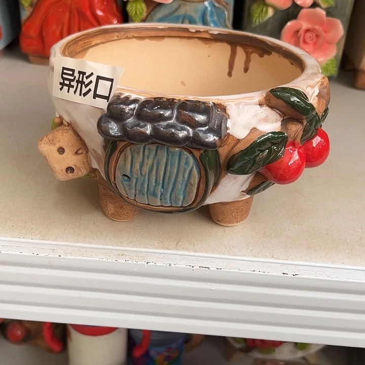 粗陶材质多肉花盆