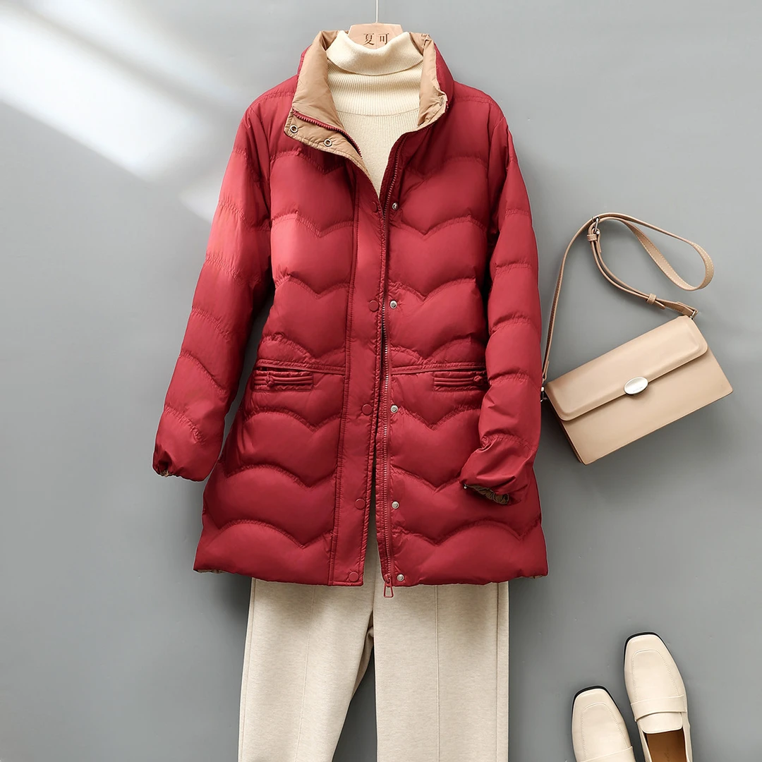 DYAYR123新款女装2025冬季保暖中长款羽绒服
